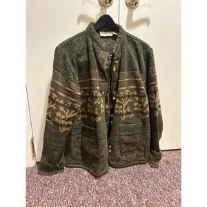 Flashback made in India 2X women’s full button sweater/jacket